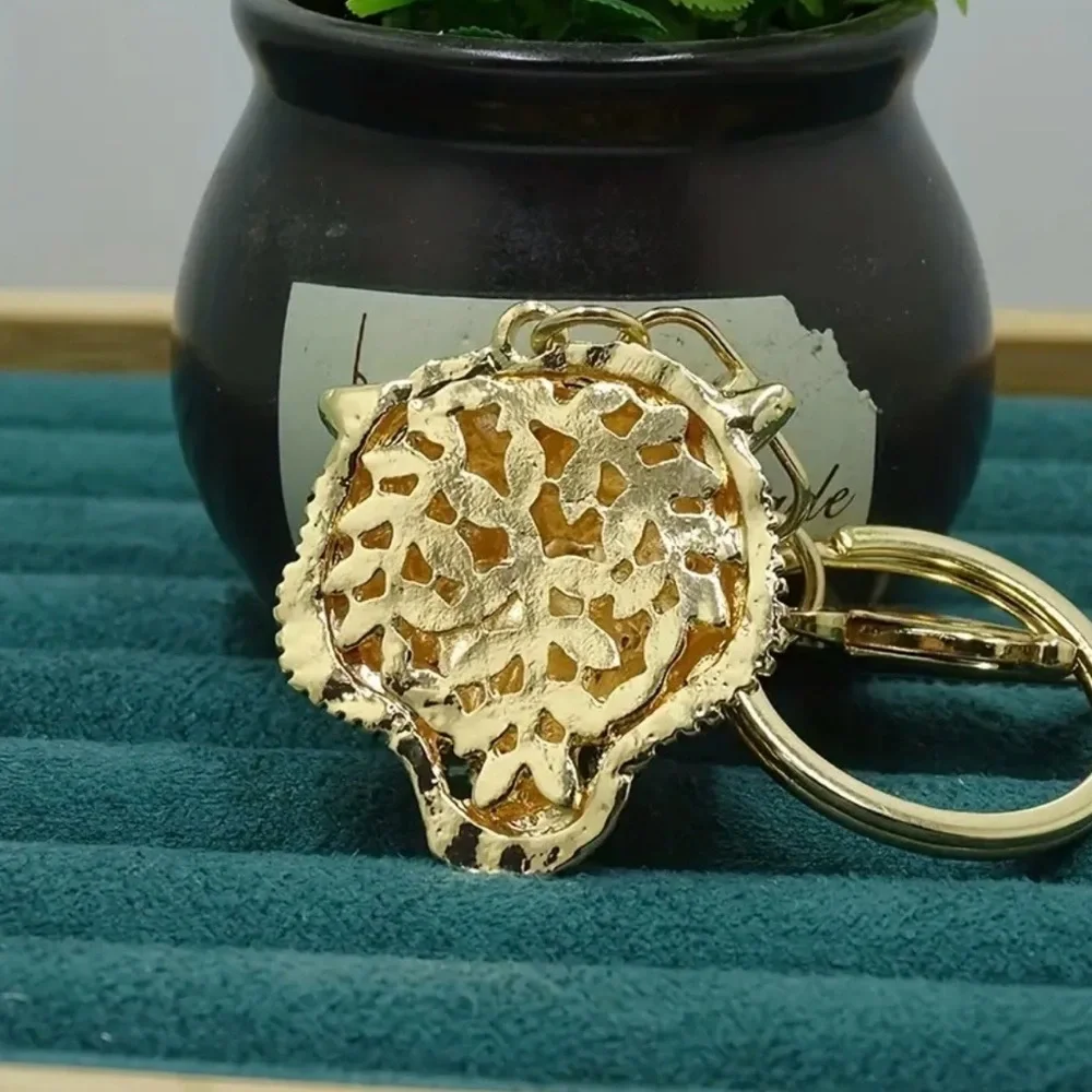 Gold and Silver Tiger Keychain, NEW